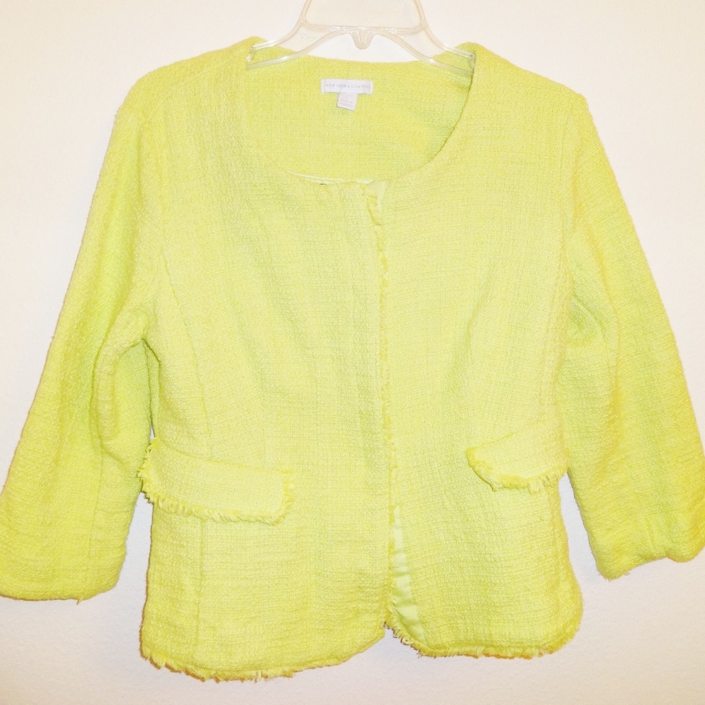NY&C Neon Lime Blazer in Women